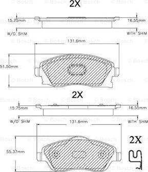 BOSCH F 03A 150 019 - Set placute frana,frana disc aaoparts.ro