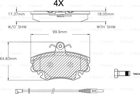 BOSCH F 03A 150 016 - Set placute frana,frana disc aaoparts.ro