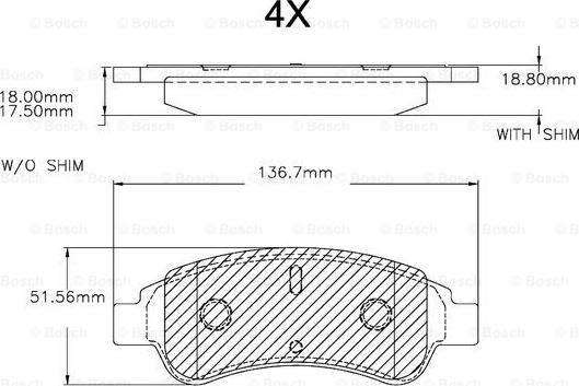 BOSCH F 03A 150 025 - Set placute frana,frana disc aaoparts.ro