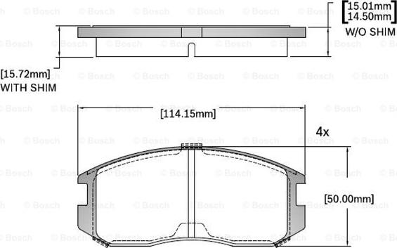 BOSCH F 03B 150 412 - Set placute frana,frana disc aaoparts.ro