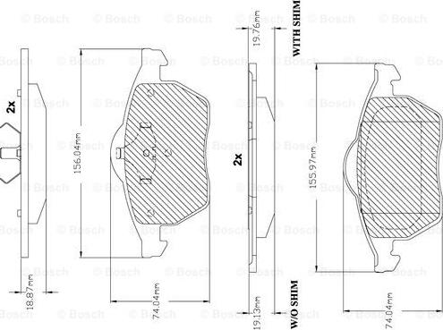 BOSCH F 03B 150 241 - Set placute frana,frana disc aaoparts.ro