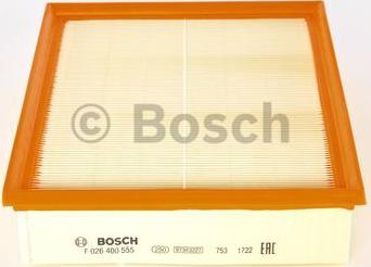 BOSCH F 026 400 555 - Filtru aer aaoparts.ro