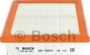 BOSCH F 026 400 502 - Filtru aer aaoparts.ro