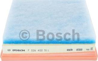 BOSCH F 026 400 511 - Filtru aer aaoparts.ro