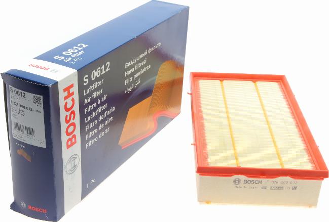 BOSCH F 026 400 612 - Filtru aer aaoparts.ro