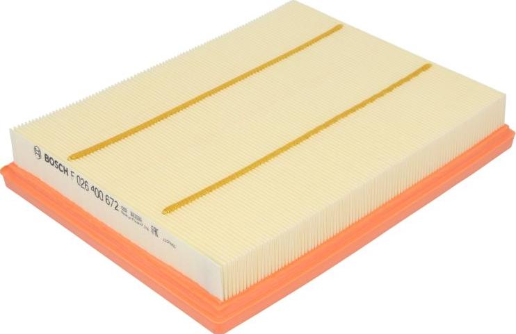 BOSCH F 026 400 672 - Filtru aer aaoparts.ro