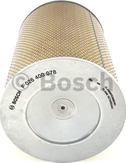 BOSCH F 026 400 078 - Filtru aer aaoparts.ro