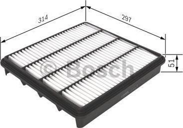 BOSCH F 026 400 296 - Filtru aer aaoparts.ro