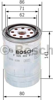 BOSCH F 026 402 813 - Filtru combustibil aaoparts.ro