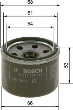 BOSCH F 026 407 050 - Filtru ulei aaoparts.ro