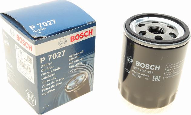 BOSCH F 026 407 027 - Filtru ulei aaoparts.ro