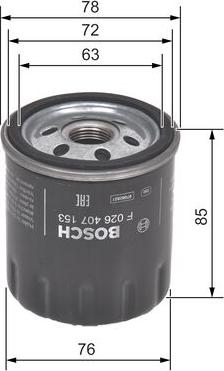 BOSCH F 026 407 153 - Filtru ulei aaoparts.ro