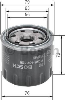 BOSCH F 026 407 128 - Filtru ulei aaoparts.ro