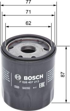 BOSCH F 026 407 213 - Filtru ulei aaoparts.ro