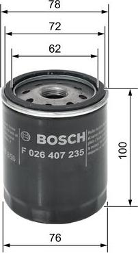 BOSCH F 026 407 235 - Filtru ulei aaoparts.ro