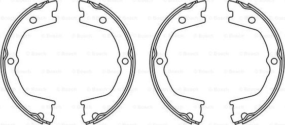 BOSCH F 026 008 022 - Set saboti frana, frana de mana aaoparts.ro