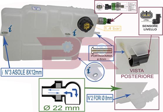 BOTTO RICAMBI BRAC3414 - Vas de expansiune, racire aaoparts.ro