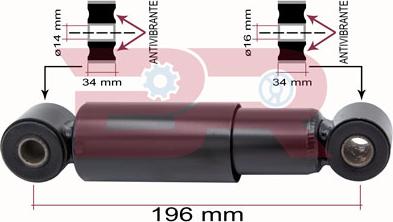 BOTTO RICAMBI BRCA8086 - Amortizor, suspensie cabina aaoparts.ro
