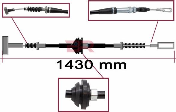 BOTTO RICAMBI BRFR9315 - Cablu, frana de parcare aaoparts.ro