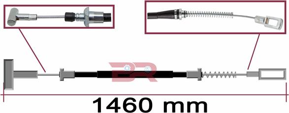 BOTTO RICAMBI BRFR5437 - Cablu, frana de parcare aaoparts.ro