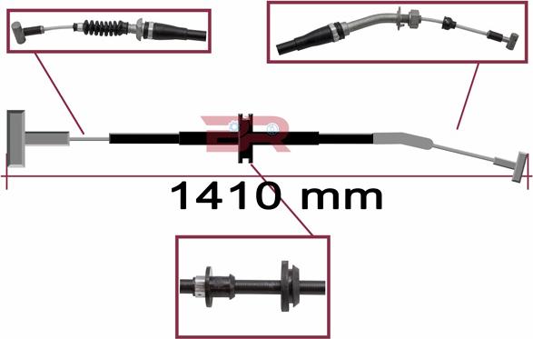 BOTTO RICAMBI BRFR0467 - Cablu, frana de parcare aaoparts.ro