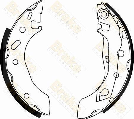Brake Engineering SH2495 - Set saboti frana aaoparts.ro