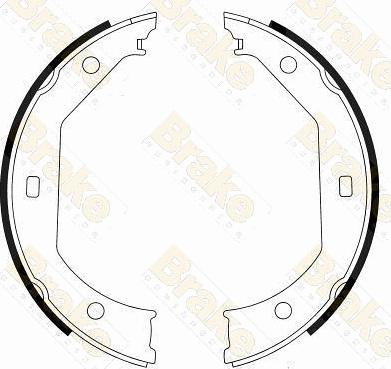 Brake Engineering SH2549 - Set saboti frana, frana de mana aaoparts.ro