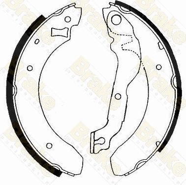 Brake Engineering SH2207 - Set saboti frana aaoparts.ro