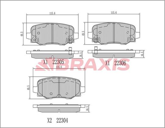 Braxis AA0682 - Set placute frana,frana disc aaoparts.ro