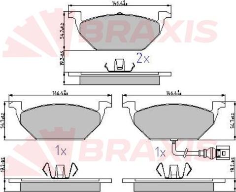 Braxis AA0627 - Set placute frana,frana disc aaoparts.ro