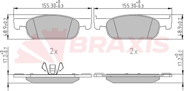 Braxis AA0675 - Set placute frana,frana disc aaoparts.ro