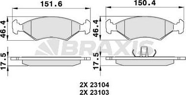 Braxis AA0096 - Set placute frana,frana disc aaoparts.ro