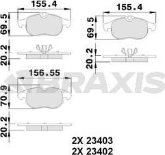 Braxis AA0045 - Set placute frana,frana disc aaoparts.ro