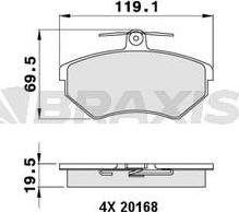 Braxis AA0040 - Set placute frana,frana disc aaoparts.ro