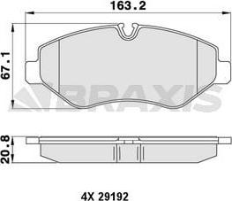 Braxis AA0059 - Set placute frana,frana disc aaoparts.ro