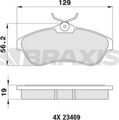 Braxis AA0054 - Set placute frana,frana disc aaoparts.ro