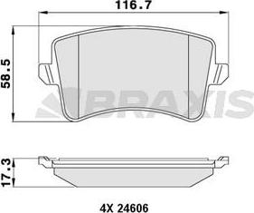 Braxis AA0058 - Set placute frana,frana disc aaoparts.ro