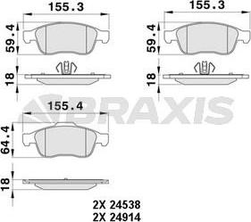 Braxis AA0060 - Set placute frana,frana disc aaoparts.ro