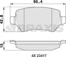 Braxis AA0015 - Set placute frana,frana disc aaoparts.ro