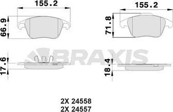Braxis AA0076 - Set placute frana,frana disc aaoparts.ro