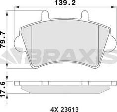 Braxis AA0072 - Set placute frana,frana disc aaoparts.ro