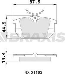Braxis AA0144 - Set placute frana,frana disc aaoparts.ro