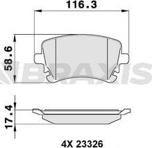 Braxis AA0145 - Set placute frana,frana disc aaoparts.ro