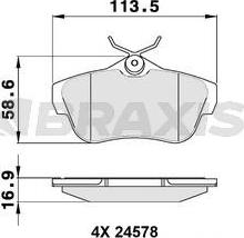 Braxis AA0159 - Set placute frana,frana disc aaoparts.ro