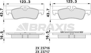 Braxis AA0115 - Set placute frana,frana disc aaoparts.ro