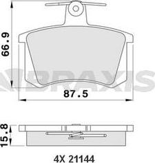 Braxis AA0117 - Set placute frana,frana disc aaoparts.ro