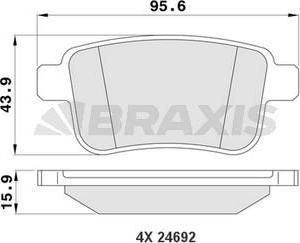 Braxis AA0189 - Set placute frana,frana disc aaoparts.ro