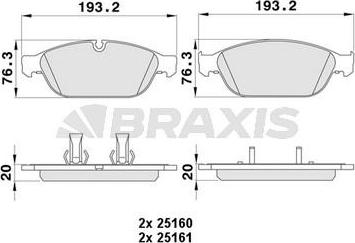 Braxis AA0394 - Set placute frana,frana disc aaoparts.ro