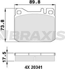 Braxis AA0362 - Set placute frana,frana disc aaoparts.ro