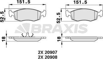 Braxis AA0300 - Set placute frana,frana disc aaoparts.ro
